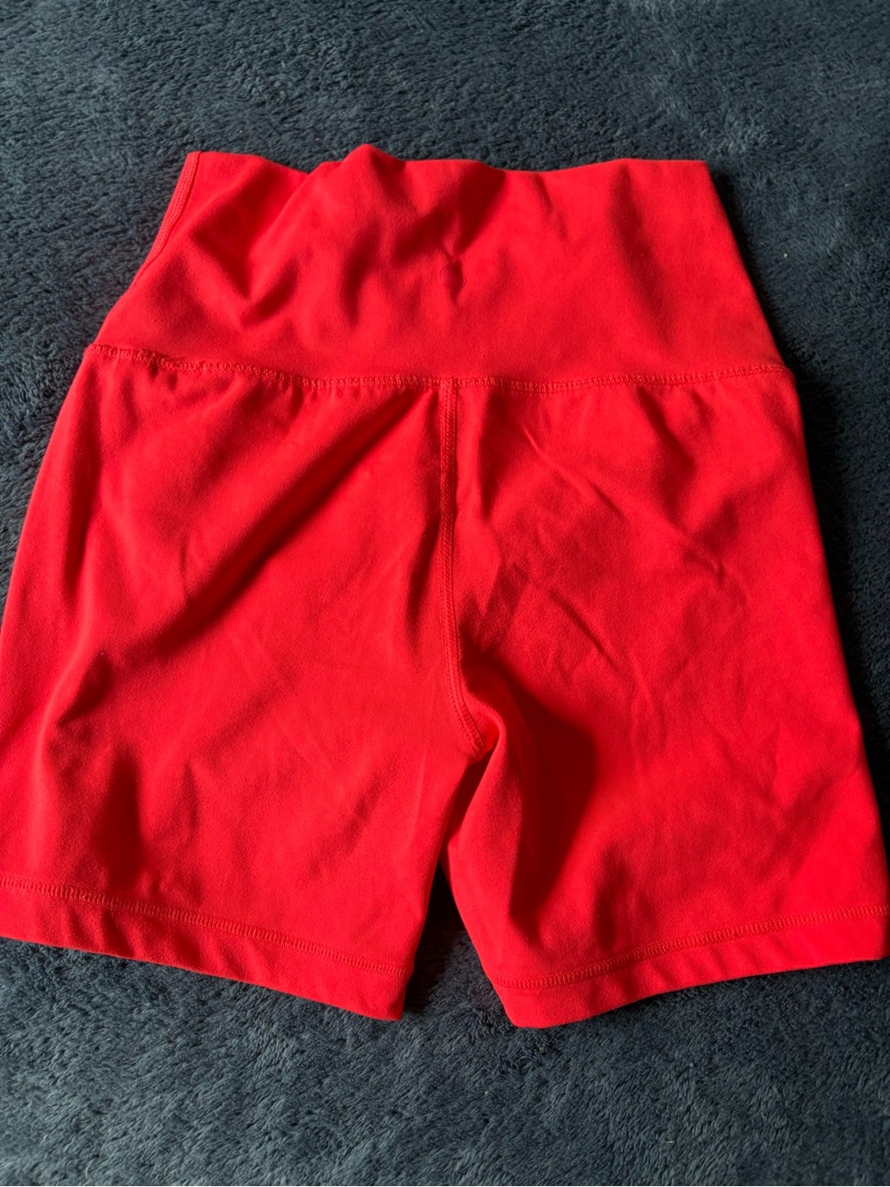 Yogalicious Vibrant Red High-Waist Bike Shorts